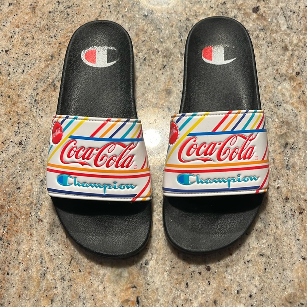 Slides, Champion Coca-Cola, Size 8, Like New - image 1